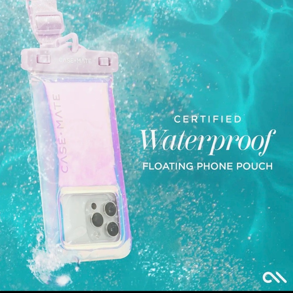 NWT from my boutique.
Case-mate Iridescent Pink Floating Waterproof Phone Pouch